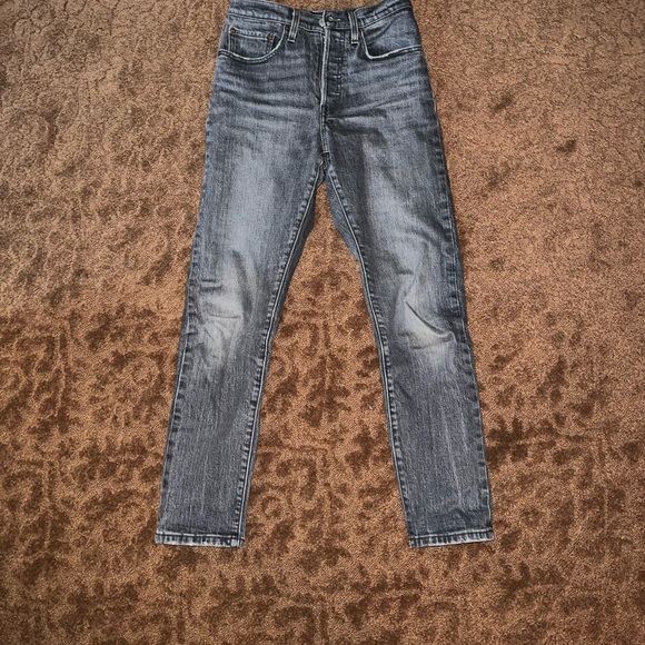 Levi’s 501 Skinny Jeans Black Denim W26 L28 - Picture 7 of 10